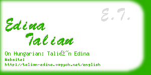 edina talian business card